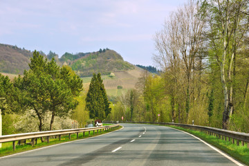 Bundesstrasse B 49 bei Alf bei der Mosel 