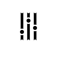Equalizer icon. Music symbol. Logo design element