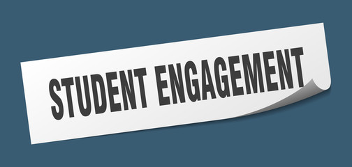 student engagement sticker. student engagement square sign. student engagement. peeler