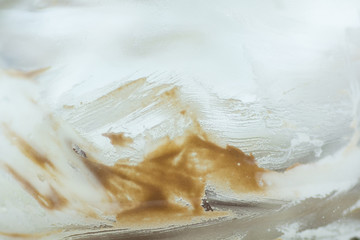 texture of milk-nut paste, close-up shooting.