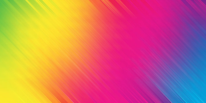 An abstract rainbow colored motion blur background banner.