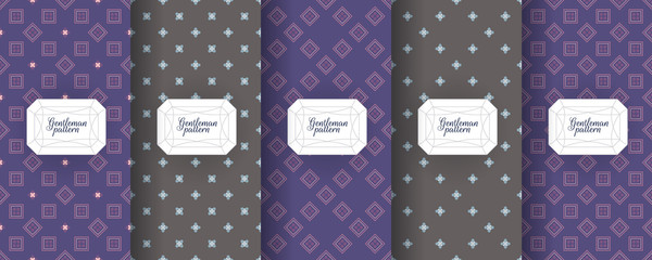 Set of seamless patterns for men s clothing, ties, tuxedos