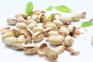 Pistachios in clear and natural backgrounds