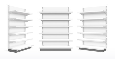 3D realistic supermarket product display shelves © Elegant Solution