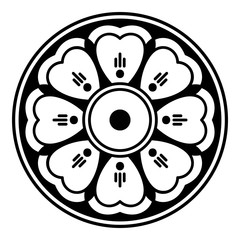 Abstract mandala for coloring page