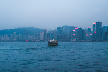 Skyline of Kowloon Bay in Hong Kong
