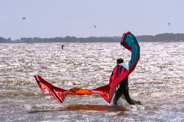 Kitesurf en baie de Somme au Crotoy