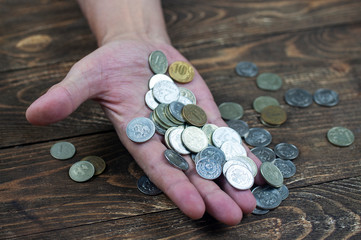 lucky coin in the palm of your hand