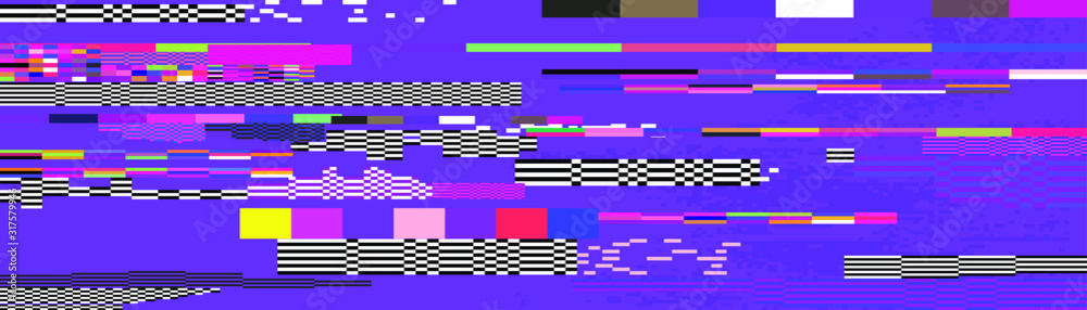 Poster Abstract webpunk and vaporwave style background with pixelated glitched screen. Generative computer art.