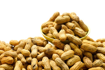Pile of Peanuts Isolated on White