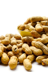 Pile of Peanuts Isolated on White