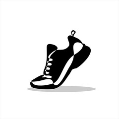 Vector illustration of sneakers. Sports shoes in a line style. Continuous one line