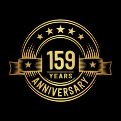 Fototapeta premium 159 years anniversary celebration logotype. Vector and illustration.