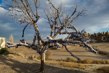 Protect to Evil Eye Nazar Glass. Cappadocia Tree.