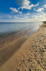 Plaża nad Morzem Bałtyckim. Sopot, Polska. Europa