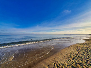 Plaża nad Morzem Bałtyckim. Sopot, Polska. Europa