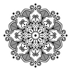 Ethnic Mandala Ornament. Arabic, Pakistan, Moroccan, Turkish, Indian, Spain motifs