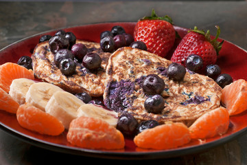 Breakfast: Pancakes and Fruit