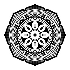 Ethnic Mandala Ornament. Arabic, Pakistan, Moroccan, Turkish, Indian, Spain motifs