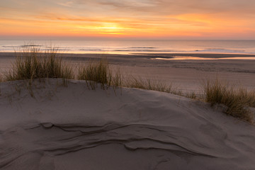 Crépuscule dans les dunes du Marquenterre à Fort-Mahon