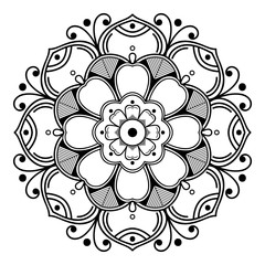 Ethnic Mandala Ornament. Arabic, Pakistan, Moroccan, Turkish, Indian, Spain motifs