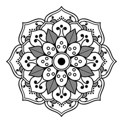 Ethnic Mandala Ornament. Arabic, Pakistan, Moroccan, Turkish, Indian, Spain motifs