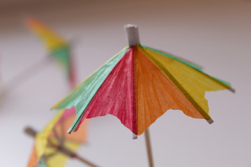 colorful umbrella isolated on white background