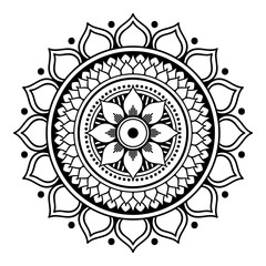Ethnic Mandala Ornament. Arabic, Pakistan, Moroccan, Turkish, Indian, Spain motifs