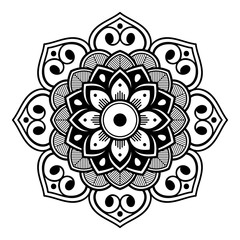 Ethnic Mandala Ornament. Arabic, Pakistan, Moroccan, Turkish, Indian, Spain motifs