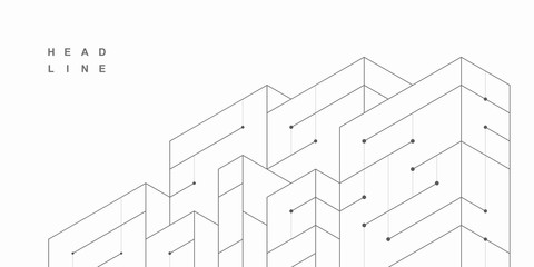 Abstract geometric technological background. Vector creative design.