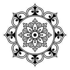 Ethnic Mandala Ornament. Arabic, Pakistan, Moroccan, Turkish, Indian, Spain motifs
