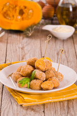 Pumpkin chicken meatballs.