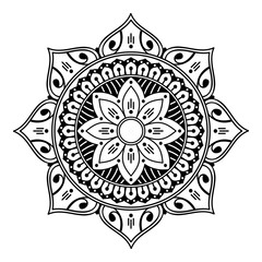 Mandala decorative ornament. Can be used for greeting card, phone case print, etc. Hand drawn background