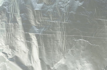 Aluminum foil as a  background.