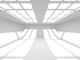 Futuristic White Architecture Design Background