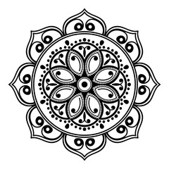 Mandala decorative ornament. Can be used for greeting card, phone case print, etc. Hand drawn background