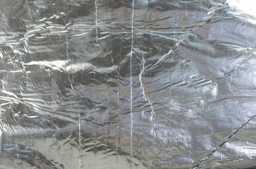 Aluminum foil as a  background.
