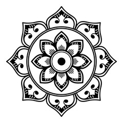 Mandala decorative ornament. Can be used for greeting card, phone case print, etc. Hand drawn background