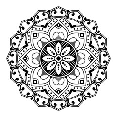 Mandala decorative ornament. Can be used for greeting card, phone case print, etc. Hand drawn background