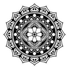 Mandala decorative ornament. Can be used for greeting card, phone case print, etc. Hand drawn background