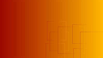 Polygon circle figures in orange vector gradient background