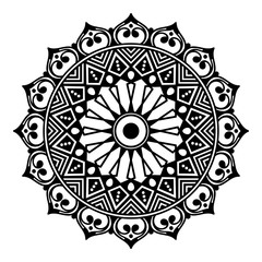 Mandala decorative ornament. Can be used for greeting card, phone case print, etc. Hand drawn background