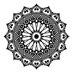 Mandala decorative ornament. Can be used for greeting card, phone case print, etc. Hand drawn background
