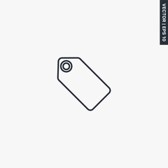 Price tag, linear style sign for mobile concept and web design