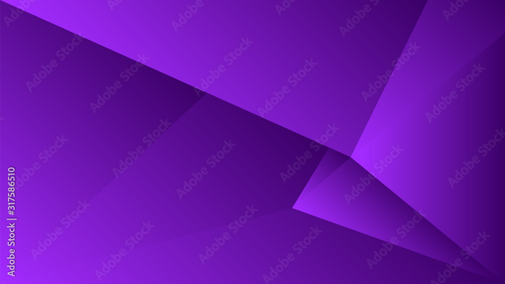 Sticker polygon triangle in purple vector gradient background