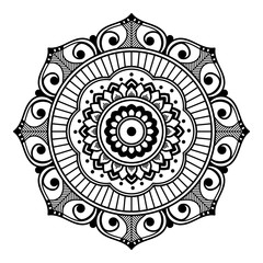 Mandala decorative ornament. Can be used for greeting card, phone case print, etc. Hand drawn background