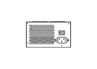 ATX Power Supply Silhouette Vector
