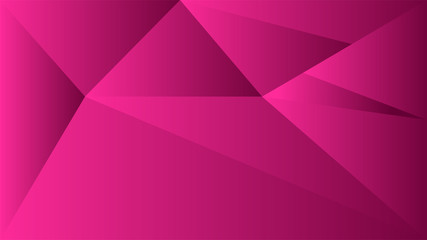 Fototapeta premium Polygon triangle in pink vector gradient background