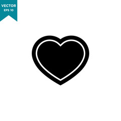 heart icon in trendy flat style
