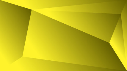 Polygon triangle in yellow vector gradient background